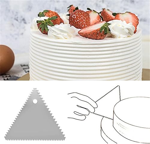 Miniatura 5 de ZRM&amp;E - Rascador de tartas de acero inoxidable, 6 unidades, peine decorativo y glaseado más suave para masa de pan, pasteles, fondant glaseado