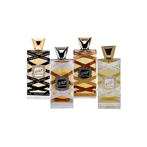 Lattafa Perfumes Oud Mood Elixir, Oud Mood Reminicense & Musk Mood EDP-3.4 fl oz (3.4oz) con caja de regalo magnética