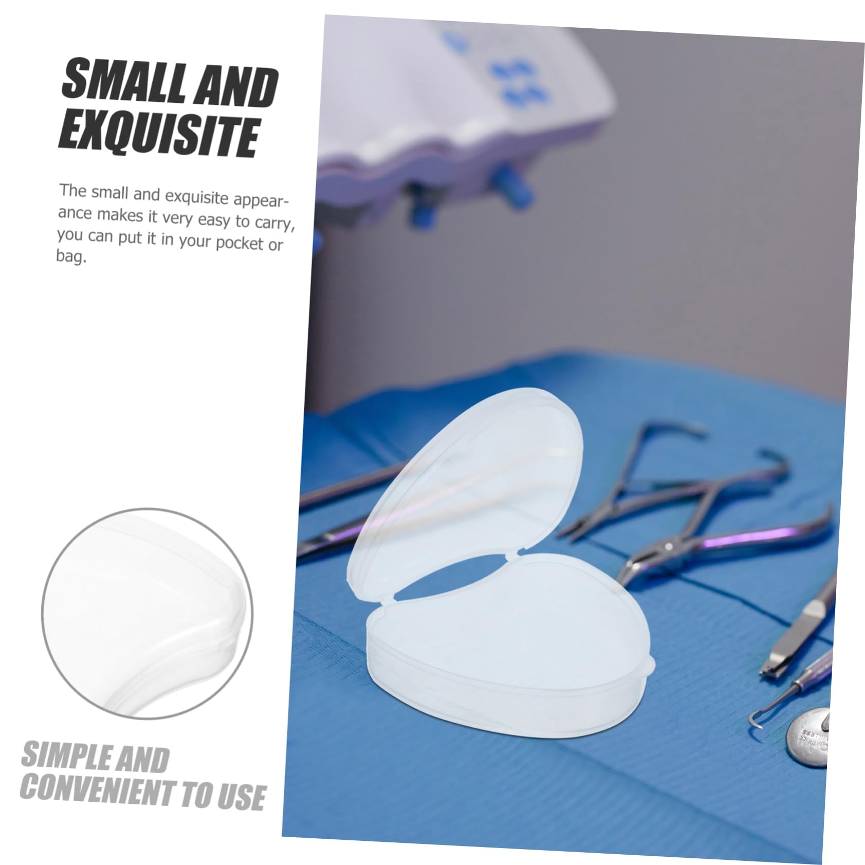 IWOWHERO 2pcs Case Small Watertight Travel Box for Soaking Storage Portable Holder Case