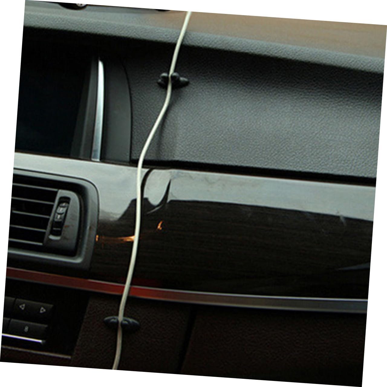 24Pcs Black Plastic Wire Clips for Electric and Earphone Wires image 3