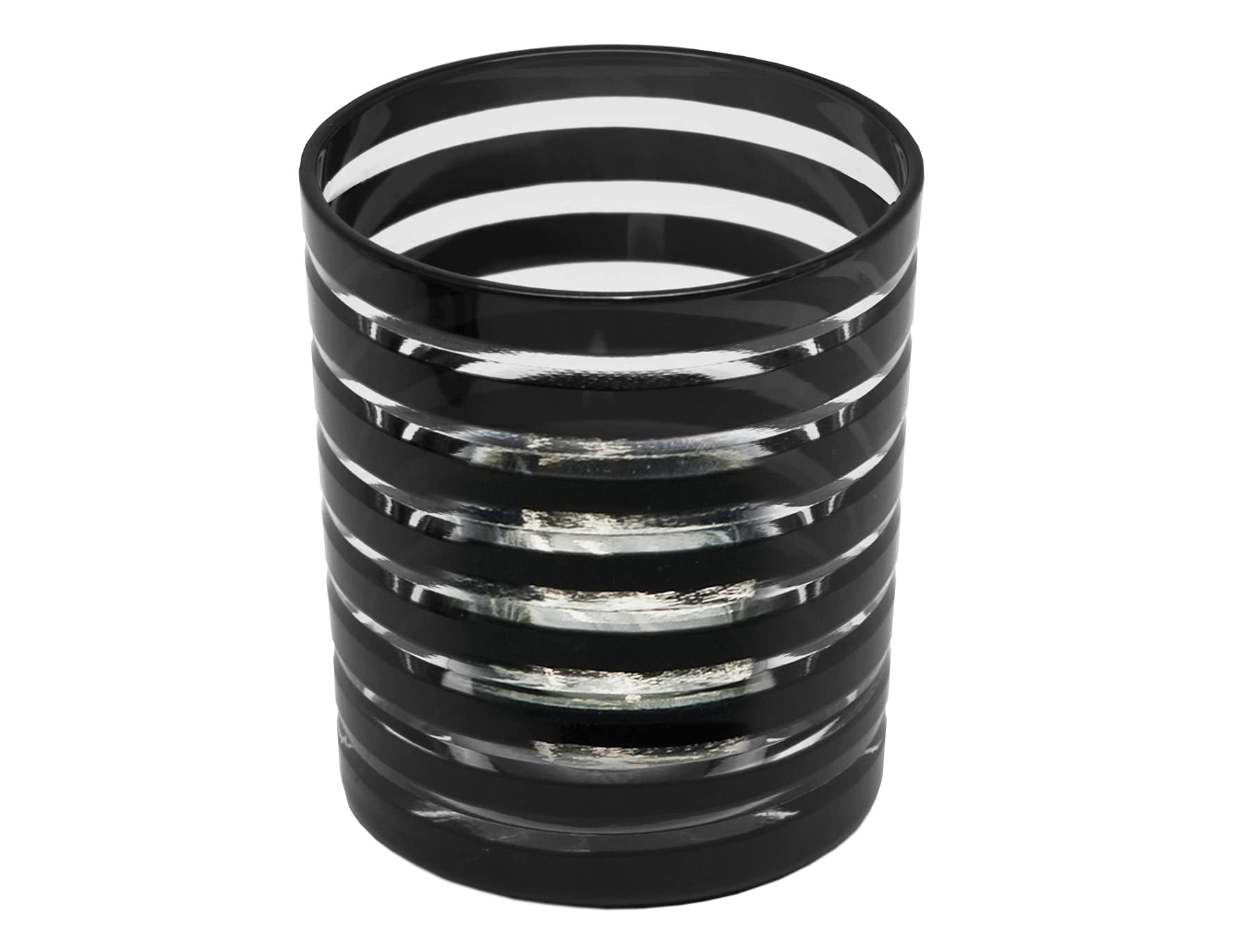 EDZARD Kristallglas Nelson black (250 ml) handgeschliffen - Kristallgläser Set - Wassergläser, Whiskeygläser, Eiskaffee Gläser - Trinkgläser Set, Gläserset für Gin, Whisky, Wasser - Teelichtglas