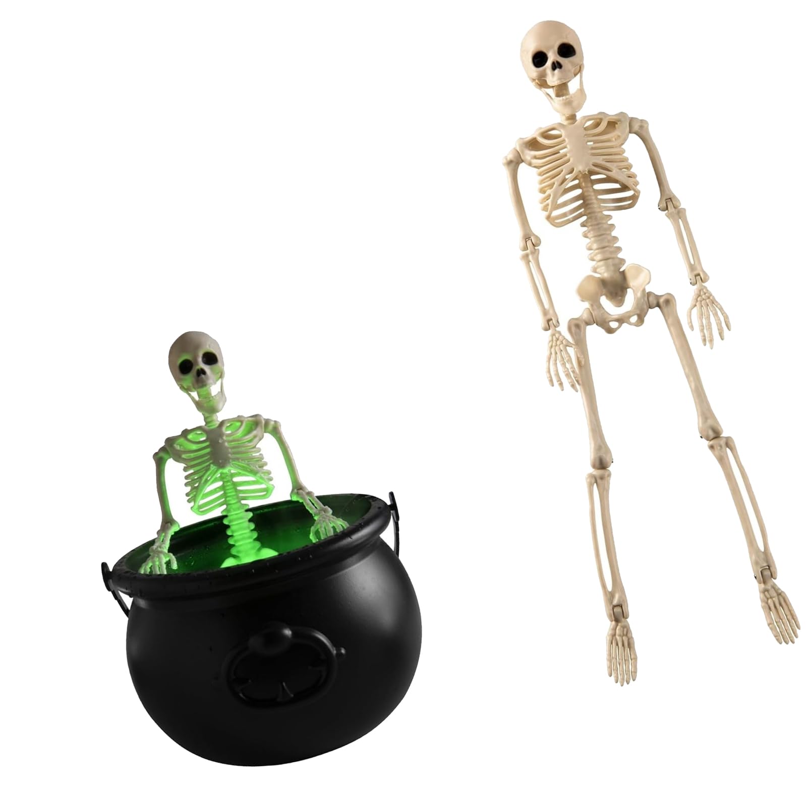 Halloween Cauldron Decors Set Witches Bucket Jar Safe Materials Storage Efficient Design Party Home Decoration Items Halloween Witches Cauldron Bucket Set