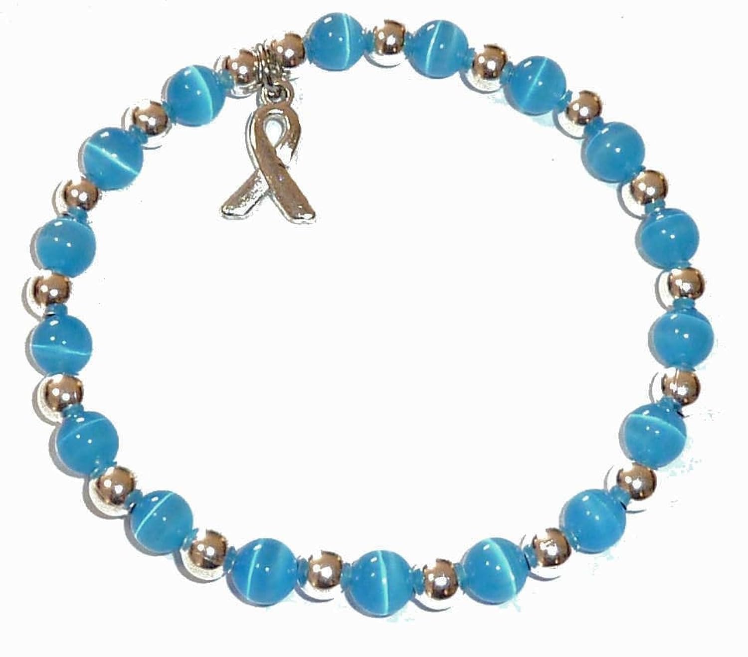 Hidden Hollow Beads Cancer Awareness Beaded Stretch Bracelet, Will Fit Most Wrists, Show support or Wear in Memory, Comes Packaged.