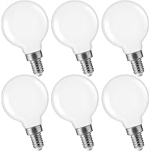 FLSNT Dimmable LED Candelabra Bulbs 60W Equivalent, G16 1/2 LED E12 Chandelier Light Bulbs for Bedroom, Bathroom, 550LM, CRI90, 5.5W, AC 120V, 6 Pack, 4000K Cool White