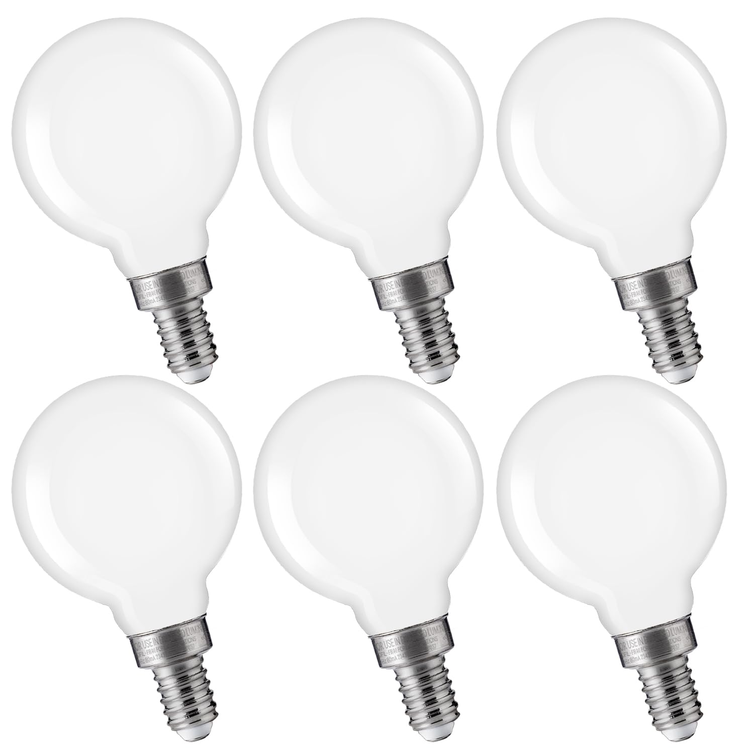 flsnt dimmable led candelabra bulbs 60w equivalent, g16 1/2 led e12 chandelier light bulbs for bedroom, bathroom, 550lm, cri90, 5.5w, ac 120v, 6 pack, 4000k cool white