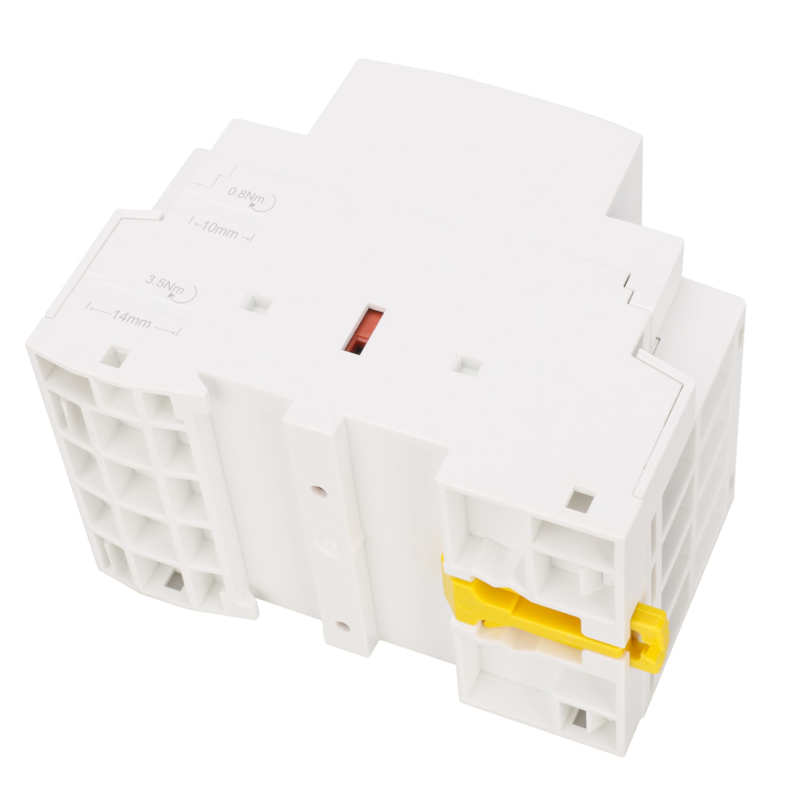 BAOMAIN Installationsschütz 230V 63A 4-polig 4NC (4 Öffner), Brummarmer Hausschütz für 35mm DIN-Schiene, VDE zertifiziert, Lastschütz für Sicherheitsabschaltung, BCT-63