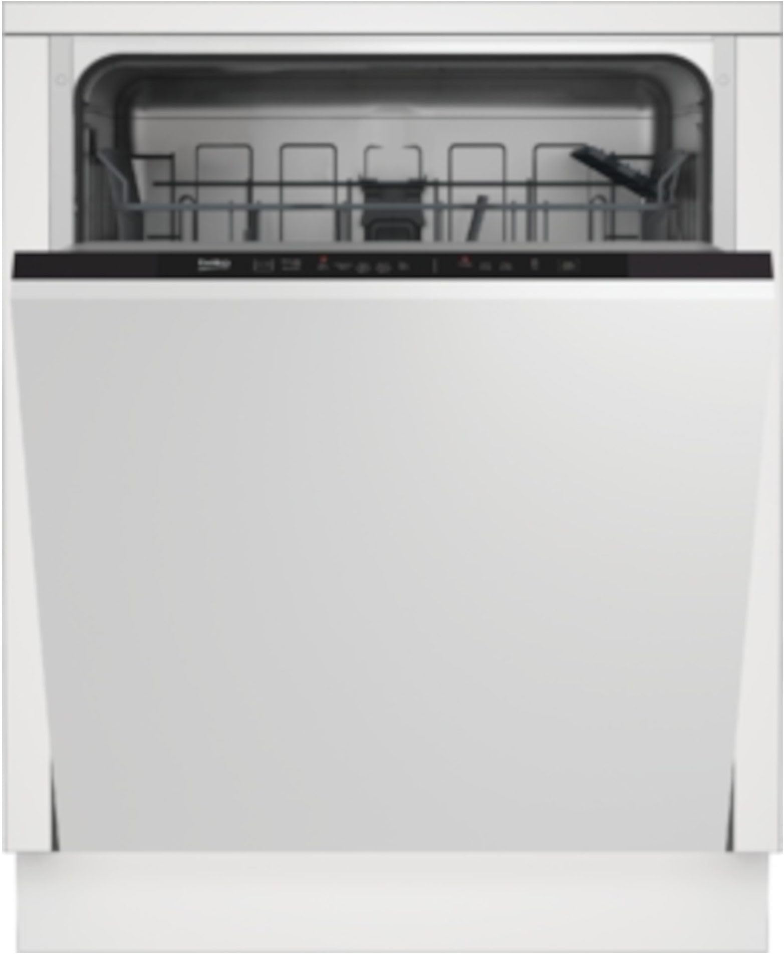 DIN15X20 Full-size Integrated Dishwasher | Black Control Panel 60 cm Full size with 13 Place Setting | x30 Minute Quick Wash Technology
