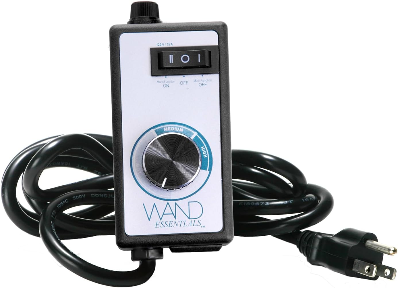 Wand Essentials Variable Speed Controller for Wand Massagers for Men, Women & Couples, Adjustable Dial Control, Extends Cord Length, Easy Plug-and-Play Setup, Belt Clip for Hands-Free Use