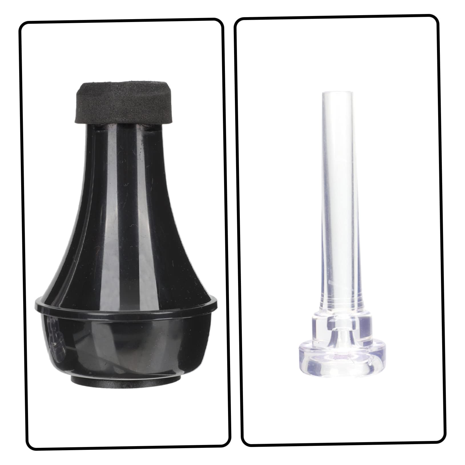 TOYANDONA 3sets Sordina Per Tromba Mute Dritto Compatto Per Praticanti e Musicisti Accessorio Pratico e Leggero Per Tromba Include Bocchino e Sordina Nera