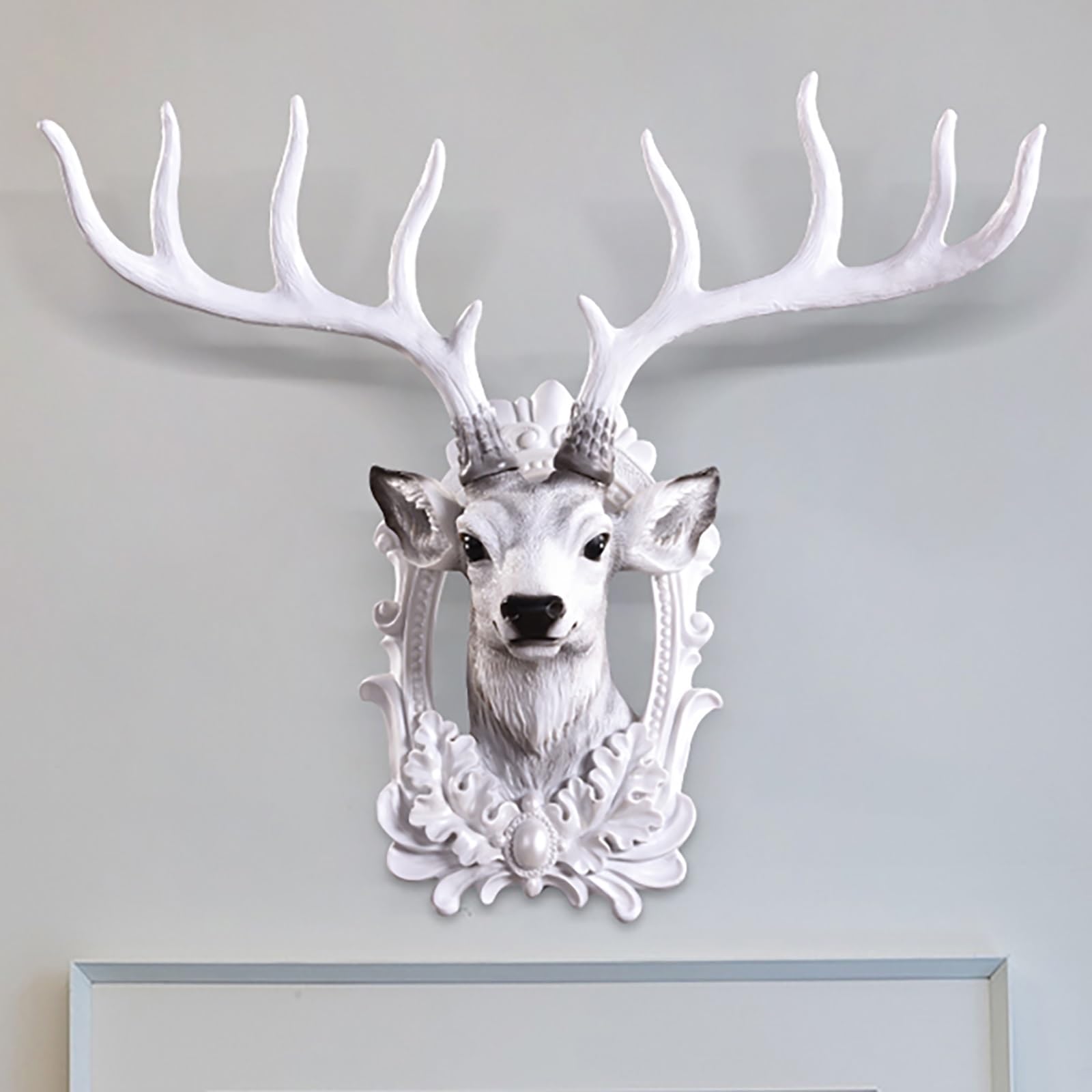 Amazon.com: KAXLDHH Deer Head Resin Faux Deer Antlers Taxidermy
