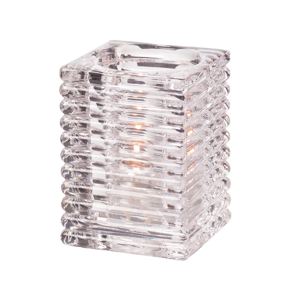 Hollowick Clear Horizontal Rib Glass Rod Lamp