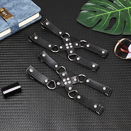 Adjustable Leg Garter Belt, Elastic Punk Cross Thigh Garters for Women, 1 Pair3