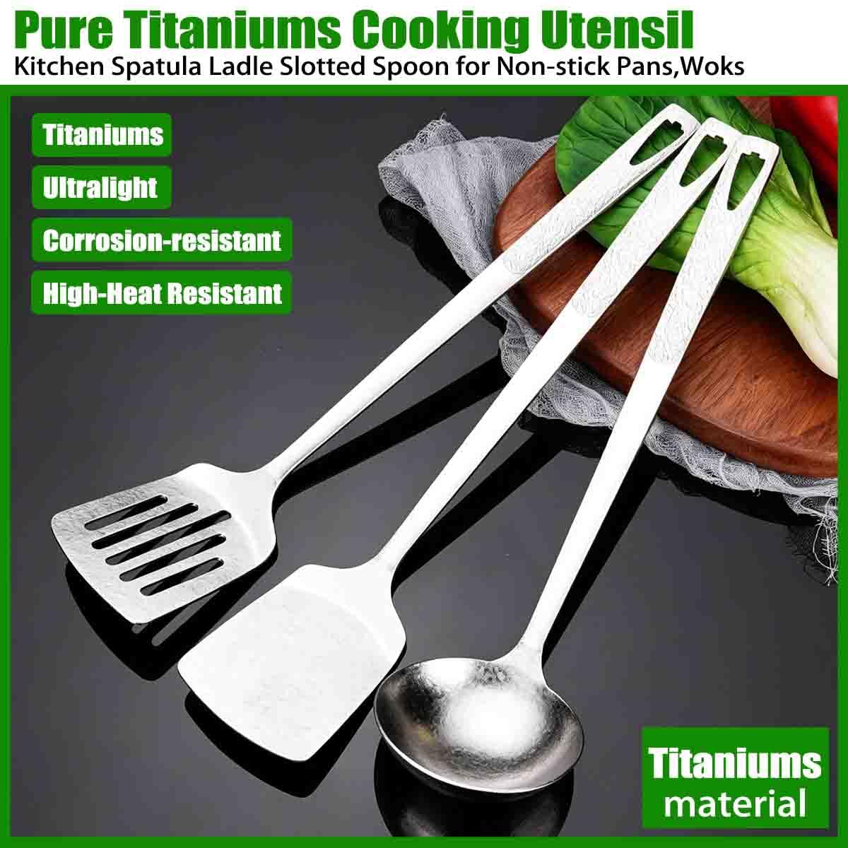 Ustensiles Cuisine Et Spatules En Titane Pur ultraléger solide，A1+B1+C1