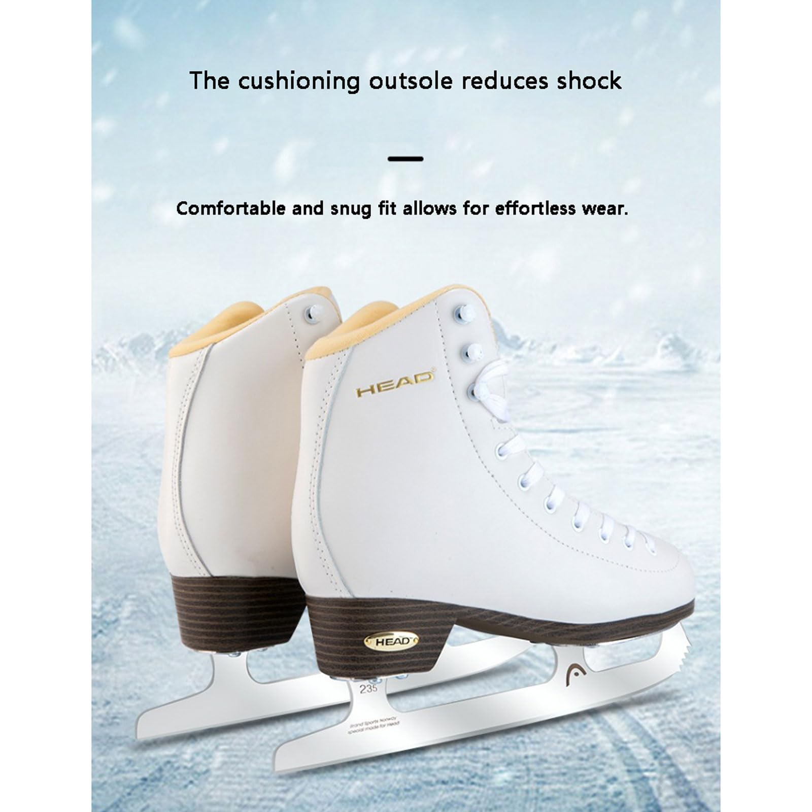 Patins à Glace pour Les Loisirs Femme,Chaussures de Patinage sur Glace pour Femme,Homme,Patins à Glace pour Jeunes,laçage,Design Classique,Lame en Acier Inoxydable,Convient aux patinoires