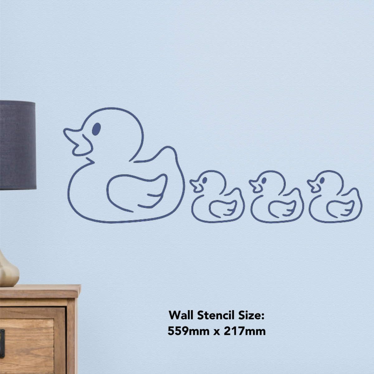 Azeeda 'Family of Ducks' Reusable Stencil – Durable Decorative Template for Painting and Spraying on Walls, Tiles, Wood, Fabric & Craft Projects - XXL (A2) (WS00017924)