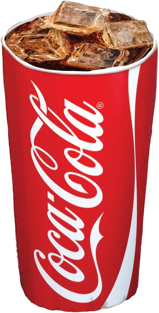 Mark Feldstein & Associates Coca Cola Coke Red Fountain Cup Plush Soda Pop Throw Pillow, 12 Inch