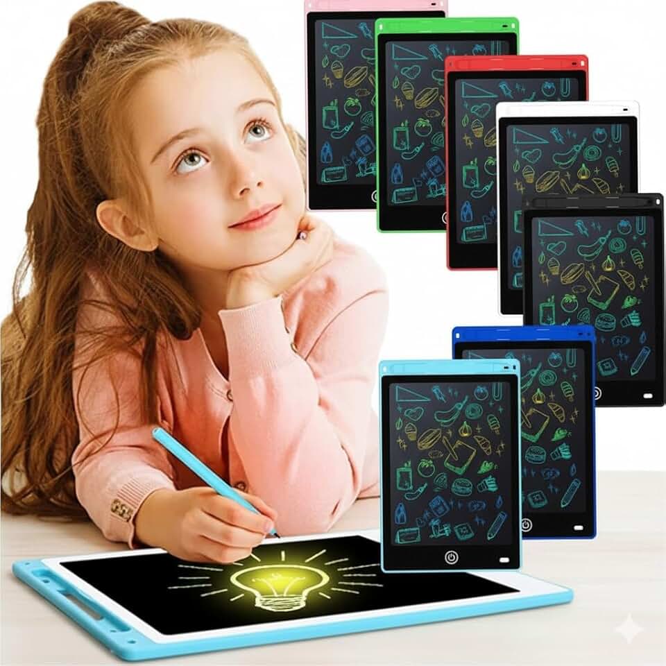 Tablet Infantil Criativo 12" – Lousa LCD Colorida, Ideal para Presentes Educativos