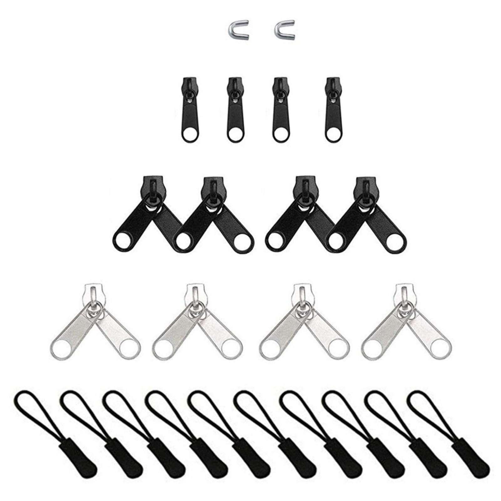 Kit de Reparación de Cremalleras de Nylon y Aleación 183 Piezas