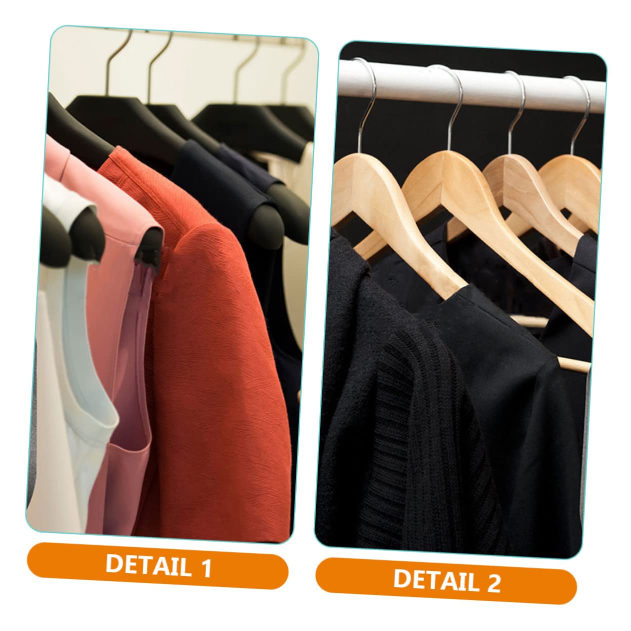 Unomor 50pcs Hanger Sponge Cover Hanger Grips Home Hanger Covers Suit Hangers Anti-Skid Cover for Hanger Hangers Non Slip Foam Strips Sponge Dress Hanger Covers Closet Hanger Cover Black