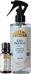Kit Coala Chá Branco - 1 Odorizante de Ambientes e Tecidos 260ml + 1 Essência Concentrada 10ml - Aroma Refrescante e Sofisticado