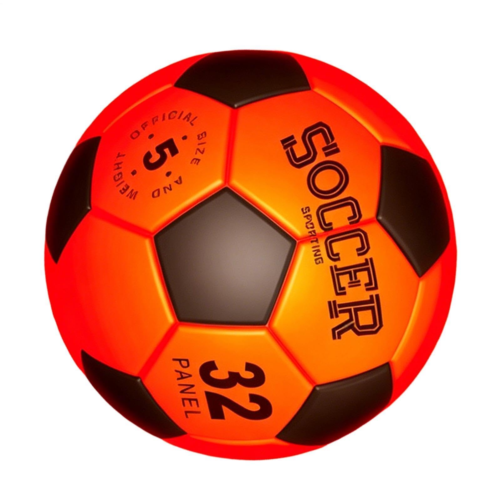 Pallone da Calcio Illuminato Ricaricabile Misura 5 Pompa Inclusa | Giochi di Calcio LED Luminosi per Ragazzi 8-15 Anni Bambini Ragazzi Adulti Sport Esterno Compleanno Giardino Cortile Fuori