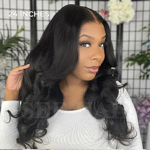 Miniatura 8 de ISEE Pelucas de cabello humano con encaje frontal transparente HD de 13 x 4 para mujeres, sin pegamento, cabello virgen brasileño con encaje