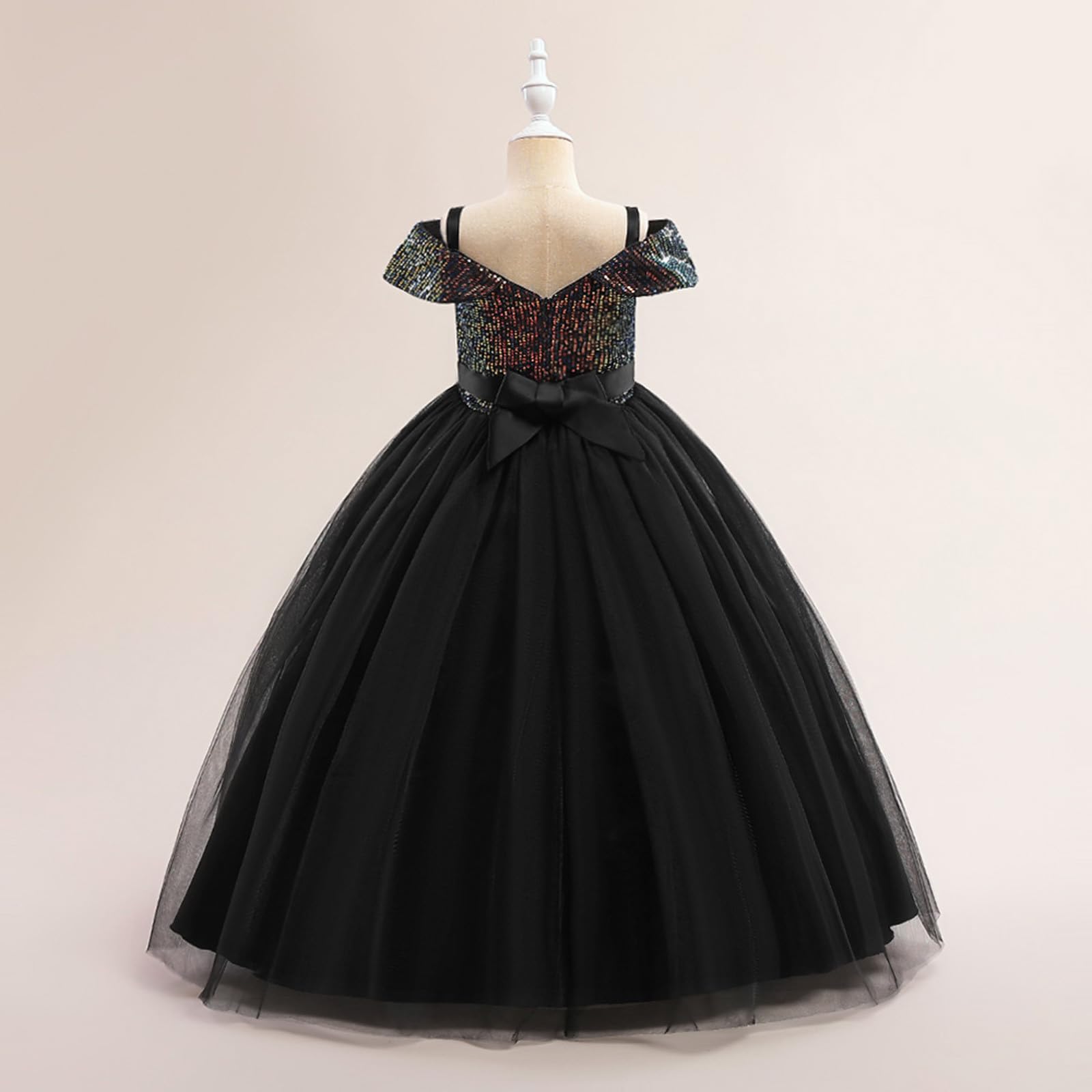 Generisch Vestido de fiesta para niños y niñas, Halloween, lentejuelas, tul, vestido de fiesta, vestido de princesa