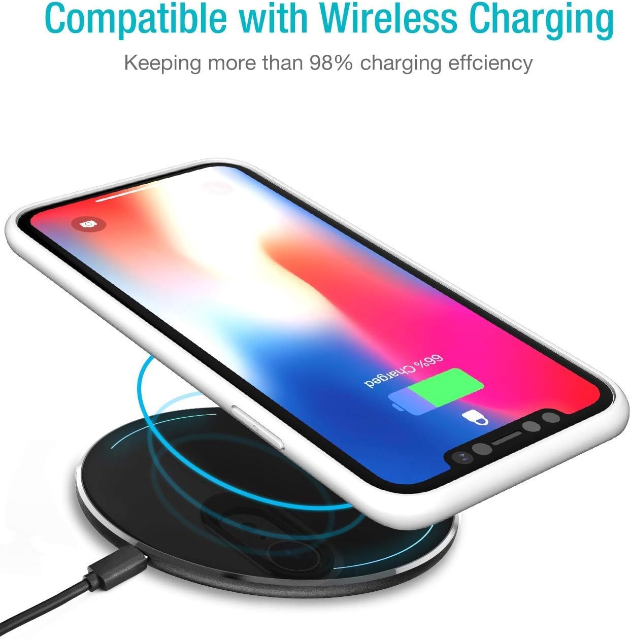 TOZO for iPhone XR Case Hybrid Soft Grip Matte Finish Frame Clear Back Panel Cover for iPhone XR 6.1 Inch 2018 (White)