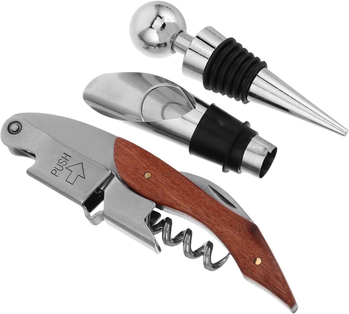 Cabilock Complete Wine Accessory Kit Bottle Opener Waiters Corkscrew Pourer Stopper Home Party Use
