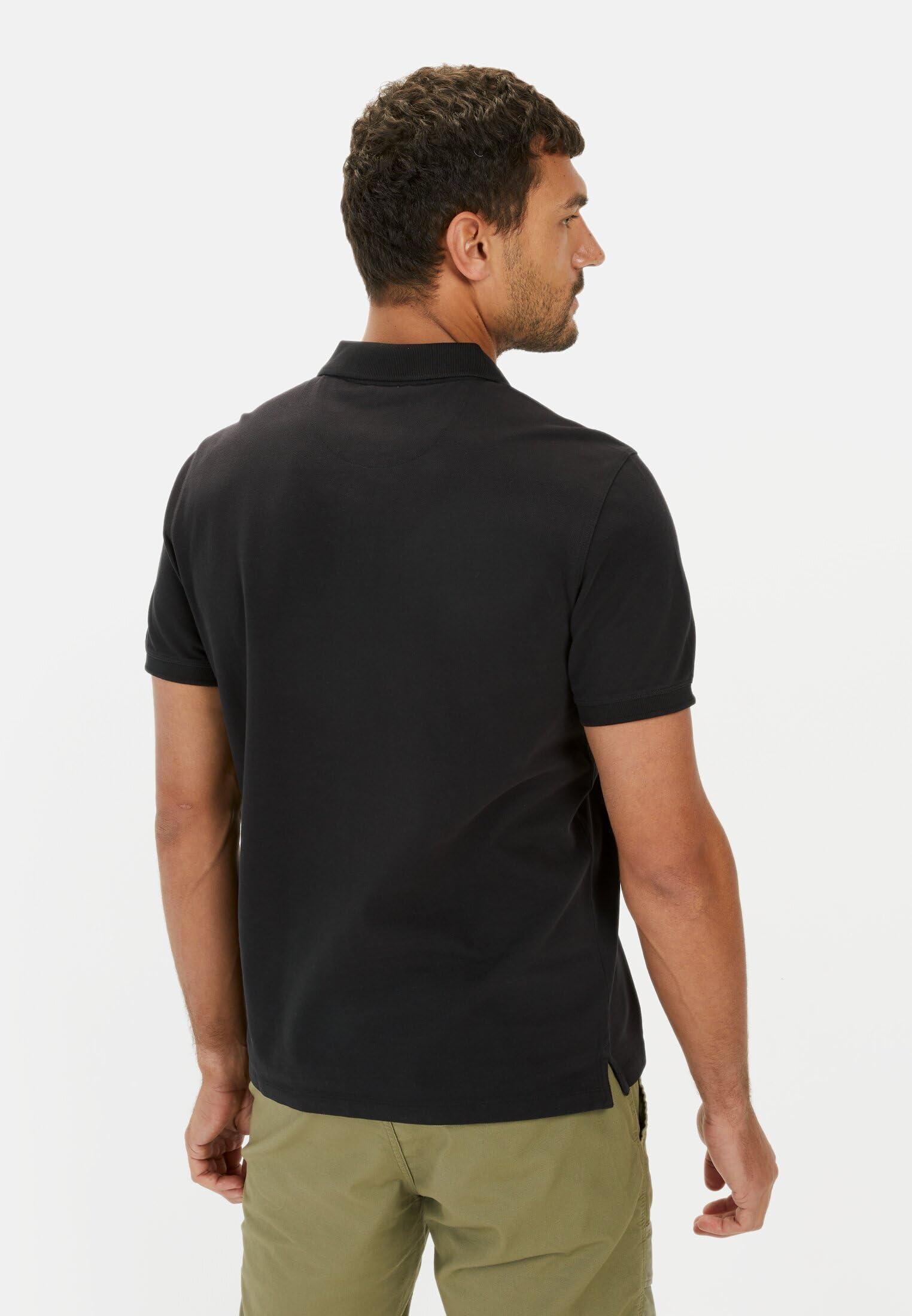 camel active Męska koszulka polo z krótkim rękawem, krój regular fit, z czystej bawełny, czarny, XL