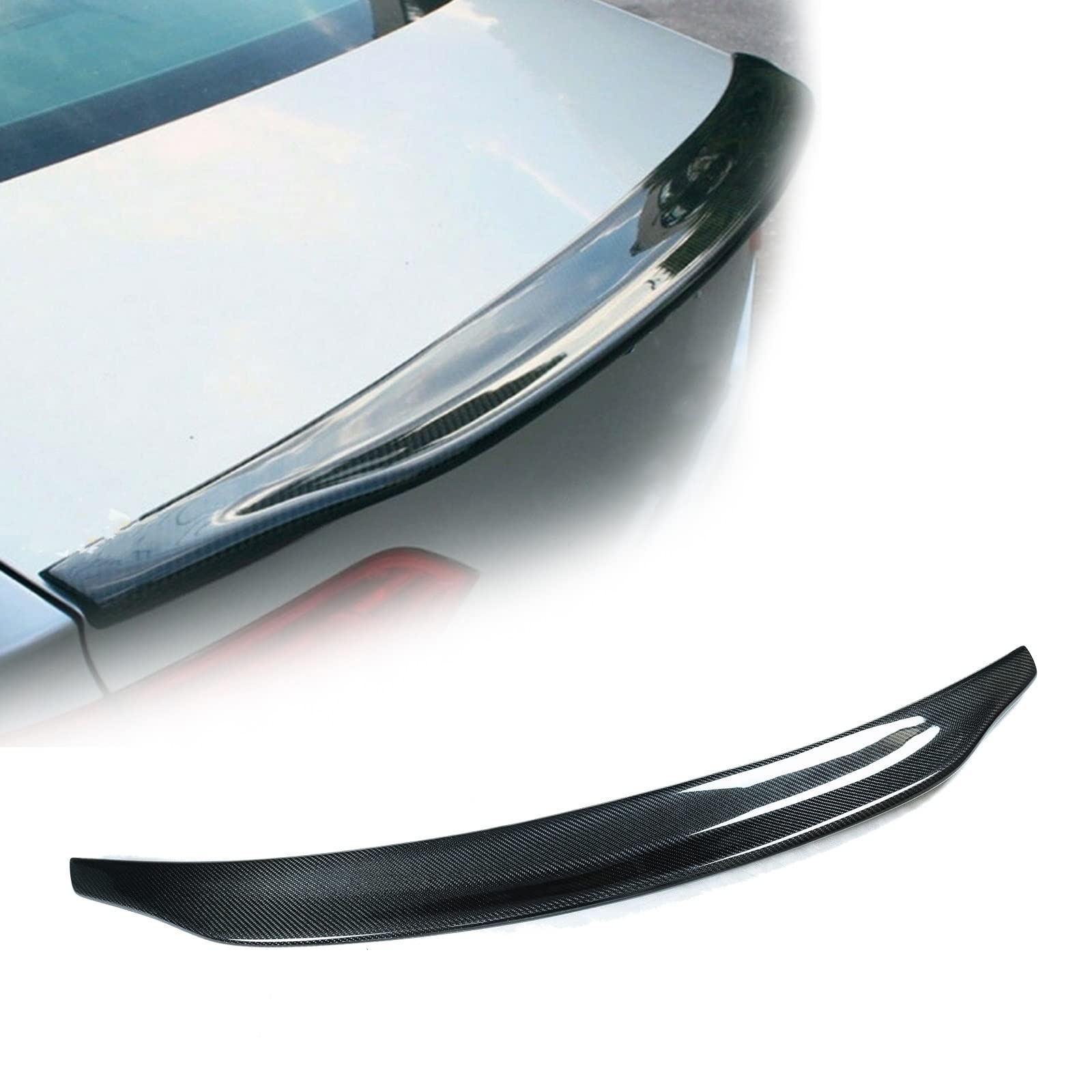Becquet aile de coffre arrière carbone pour Audi A6 C7 berline 2012 à 2018 garniture lèvre toit