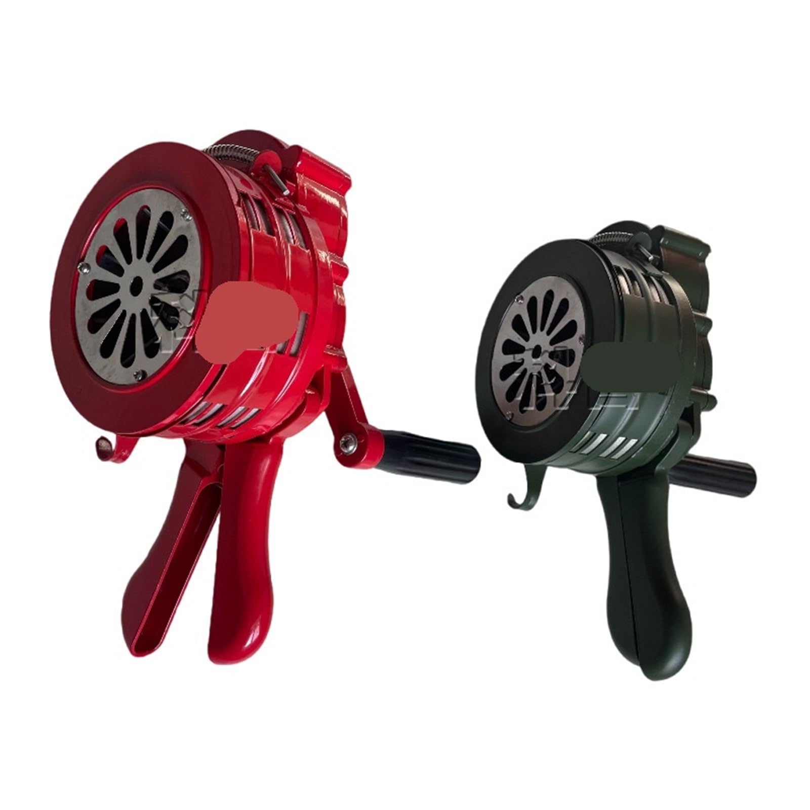 Picadora de Carne Manual, Manivela Sirena bocina 110dB Alarma Manual de Ataque aéreo de Metal for Deportes de Emergencia Multicolor(Green)