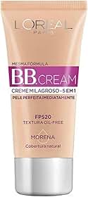 L'Oréal Paris Dermo Expertise BB Cream, Creme Milagroso 5 em 1 Cor Morena, Cobertura Natural, Hidrata e Uniformiza a Pele, Oil Free, FPS 20 e Acabamento Matte, 30ml