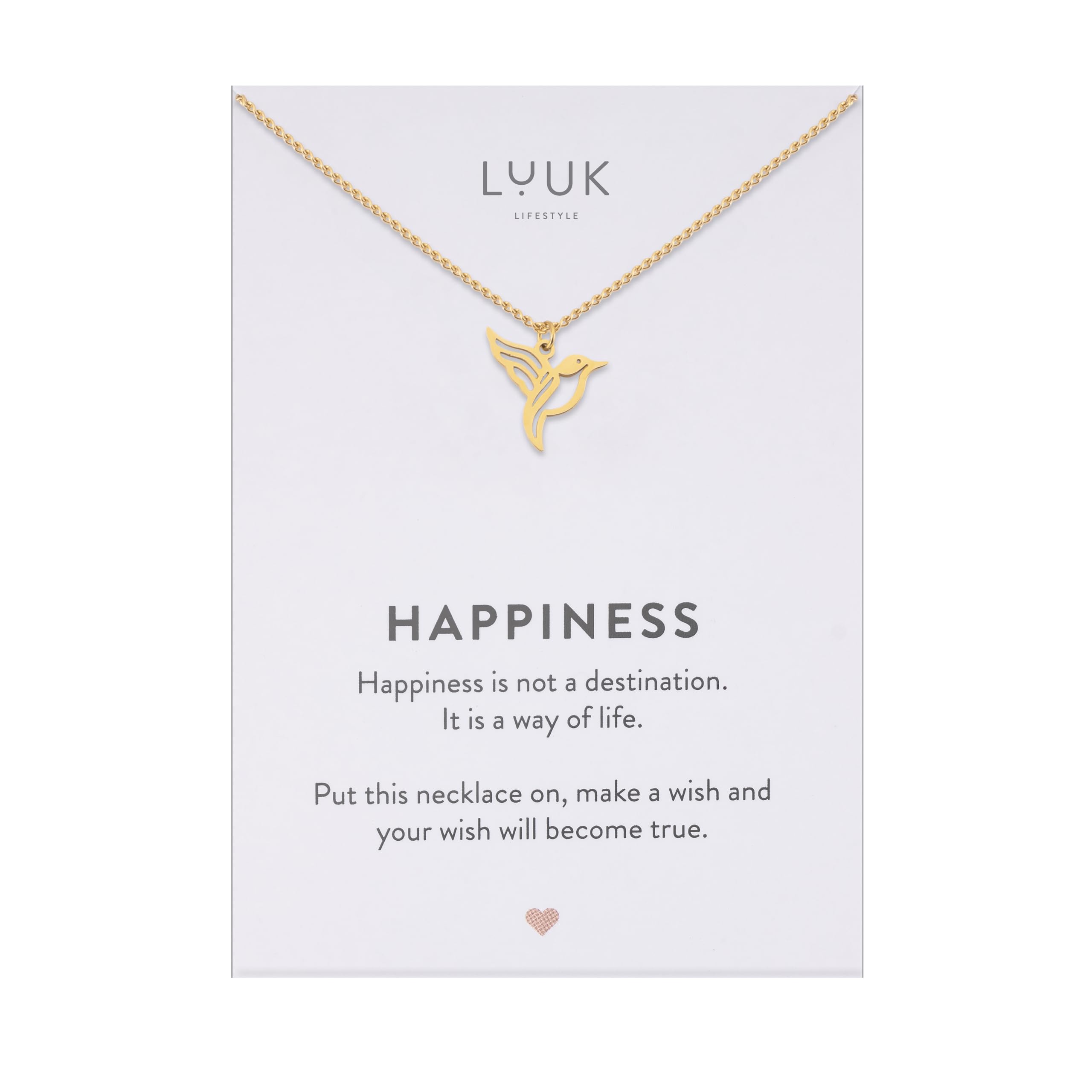 LUUK LIFESTYLE Filigrane Halskette mit Anhänger aus wasserfestem Edelstahl, Geschenk für Frauen, modernes Schmuck Design