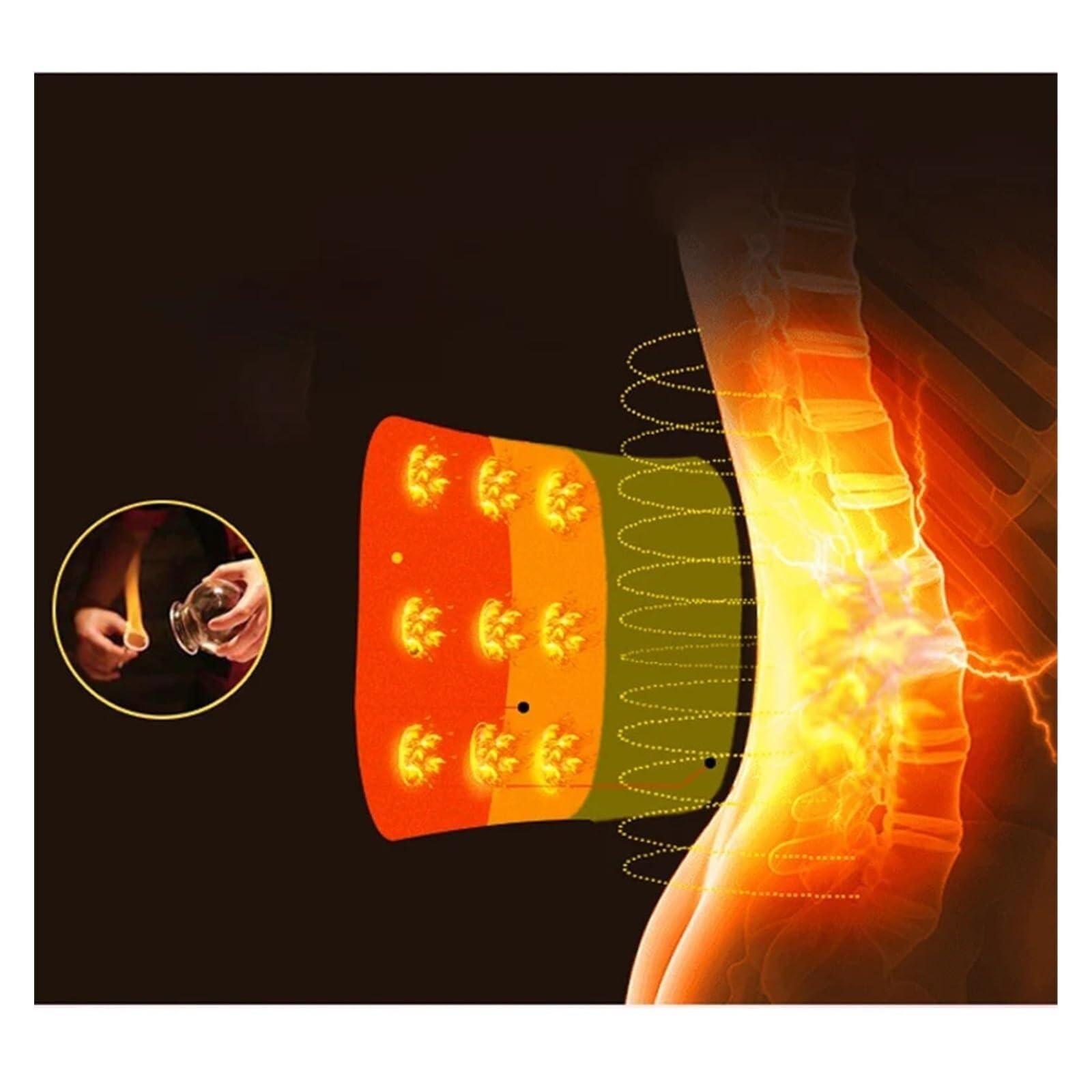 Rückenstützgürtel Leicht Taillenstützgürtel, warme Taille, Fitness-Übung, Schlankheitsgürtel Atmungsaktiv(L)