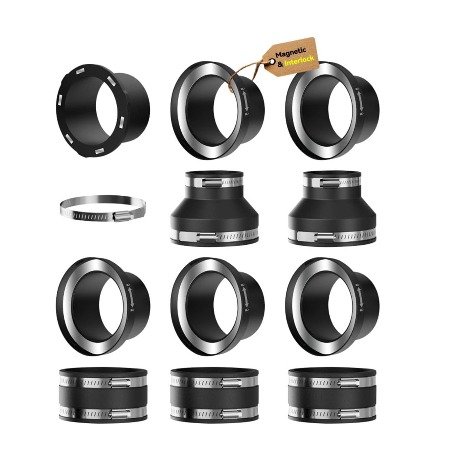 Zxfdsfdbnm Premium Rubber Port Connector 12Pcs Connection Feature For Workshop Cleanliness And Efficiency Woodworking Collection Set