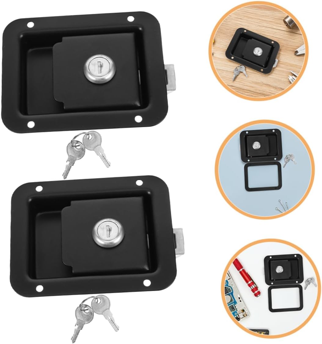 Gadpiparty 4pcs Rv Door Lock Replacement Interior Panel Locks for Trailer Camper Rv Luggage Door Slam Latch Storage