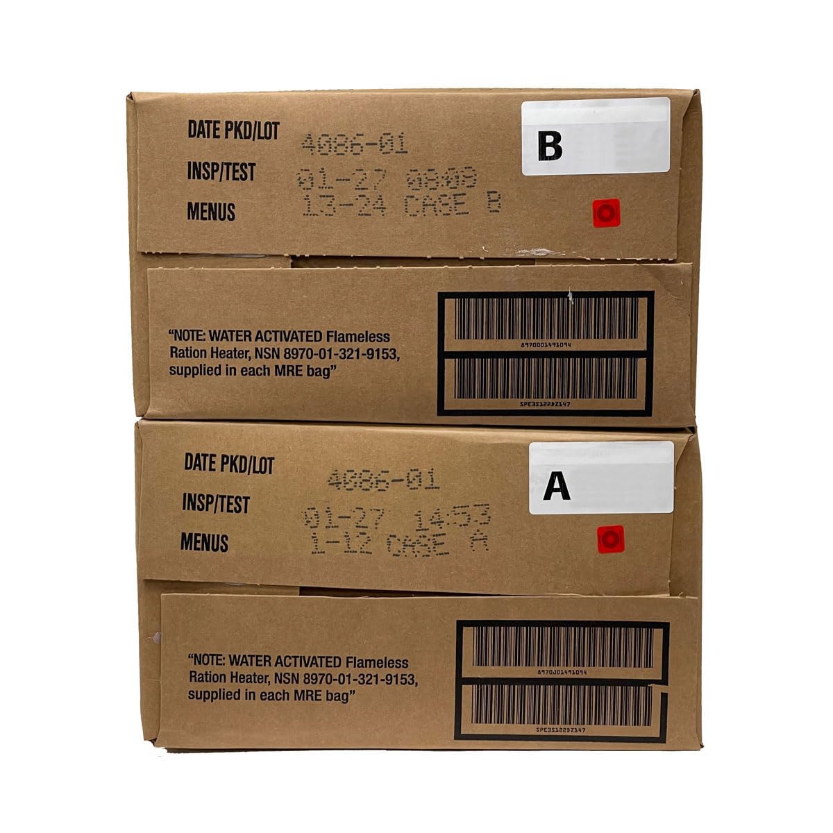 MRE (Meals-Ready-To-Eat) Case-Inspection 11/2022 or Better-ACM MRE Case (Case A & B Combo)