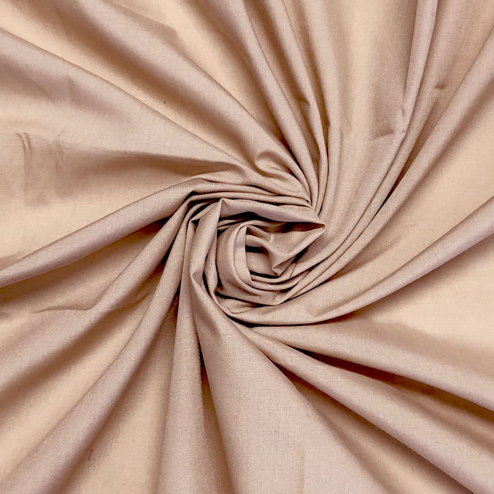 Plain Polycotton Fabric 60+ Colours Poly Cotton Dress Craft Sold Per Meter (Beige 29)