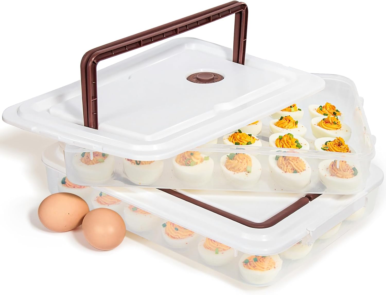 77L Deviled Egg Container with Lid, (Set of 2), Plastic