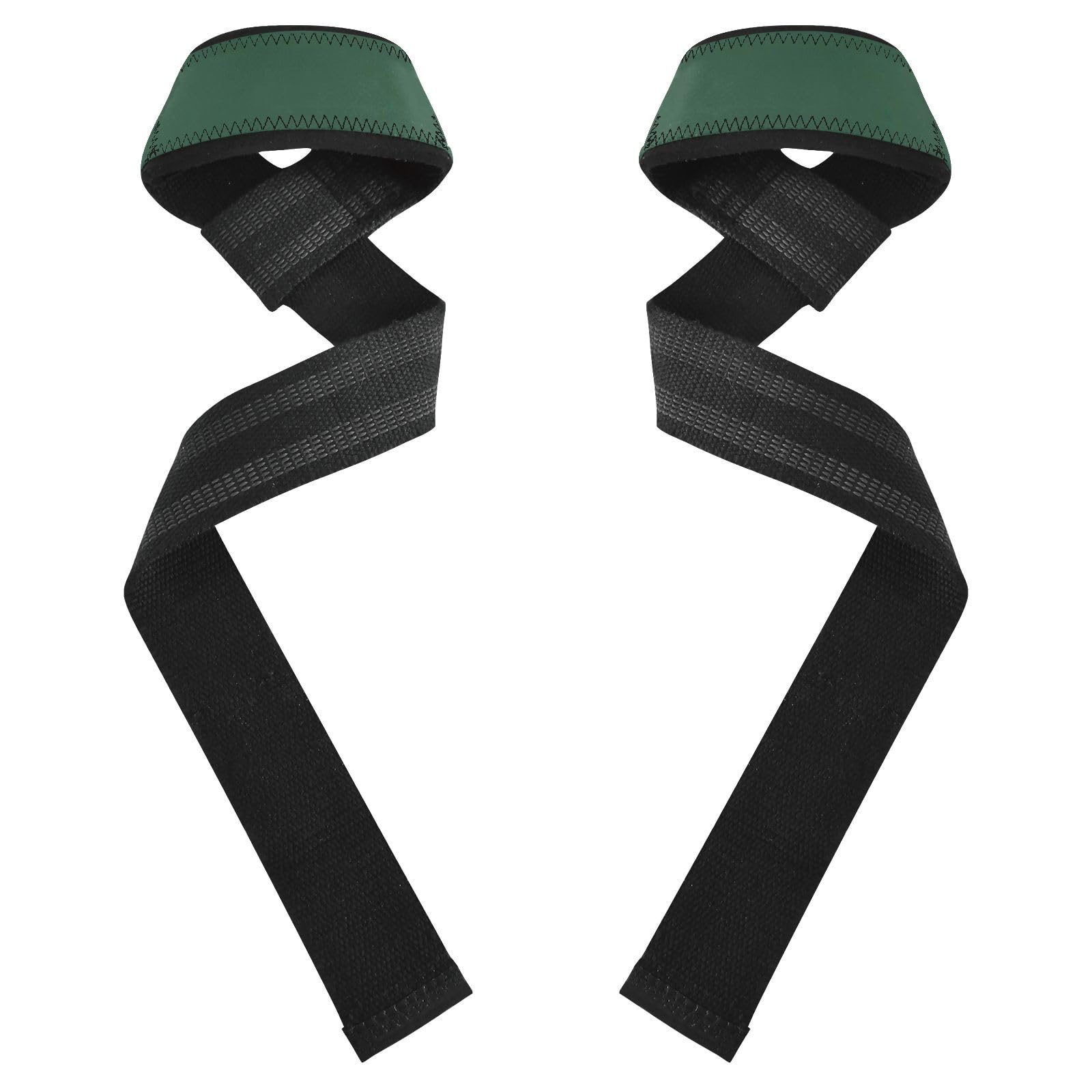 Nander Olive Green Wrist Straps for Weightlifting,Lifting Straps with Neoprene Cushioned Wrist Padded and Anti-Skid Silicone for Strength Training,Bodybuilding,Deadlifting