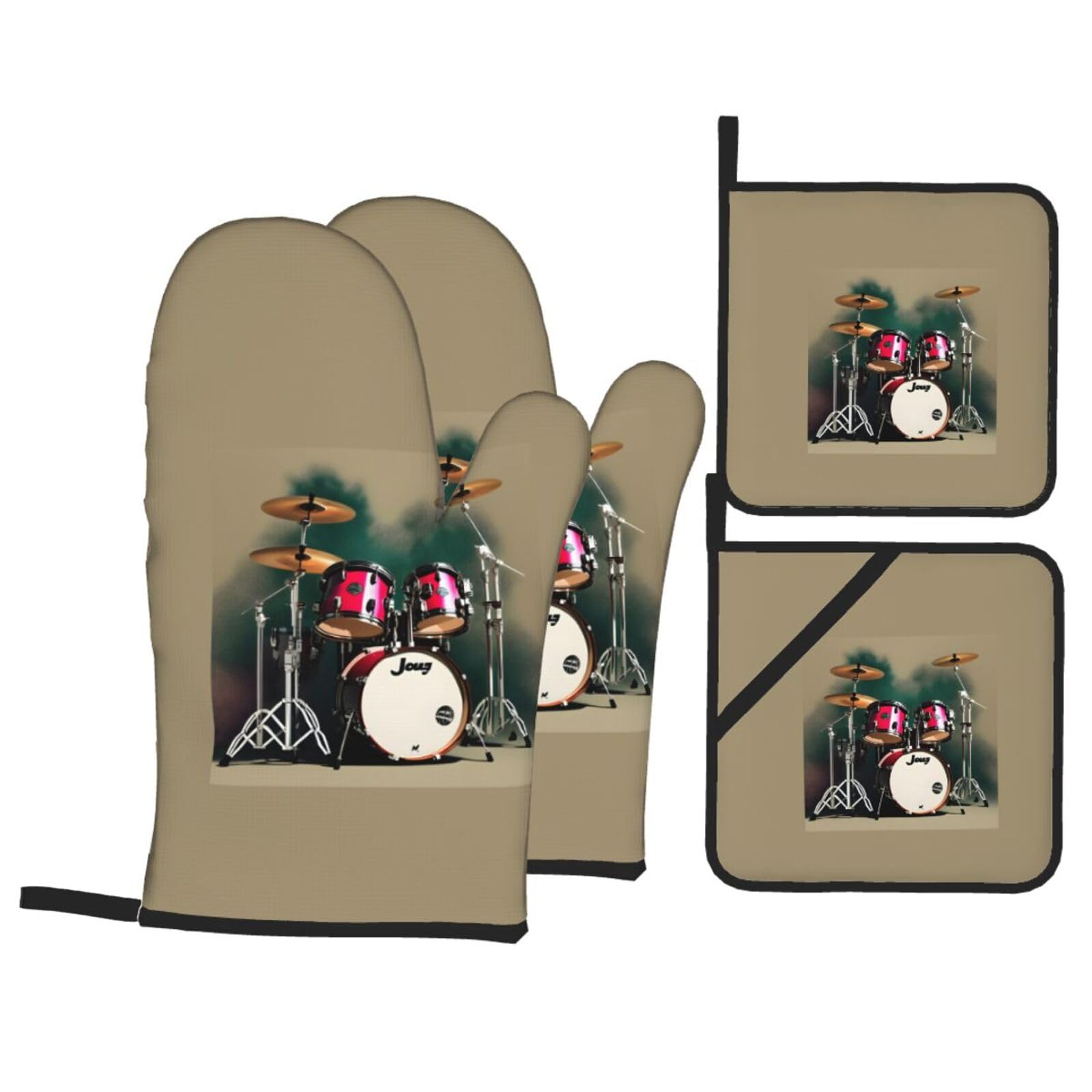 Gants de cuisine imperméables motif jazz pour manipuler vos plats