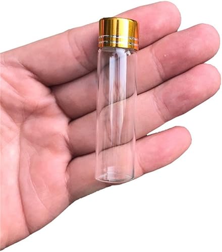 Miniatura 6 de Botellas de vidrio pequeñas transparentes transparentes de 0.2 fl oz con tapa de rosca, mini frascos pequeños, mini botella de deseos lindos, tapa