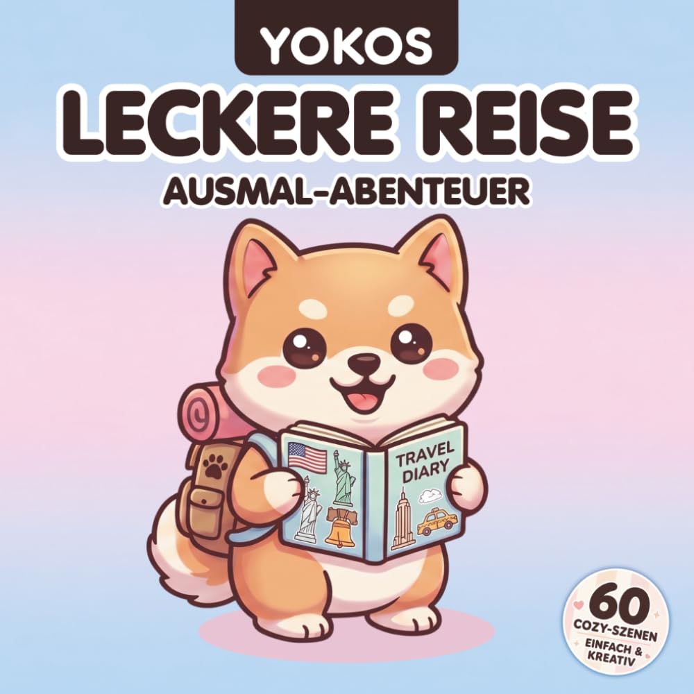 Yokos leckere Reise: Gemütliche amerikanische Abenteuer: Malbuch mit klaren Linien und einfachen Motiven