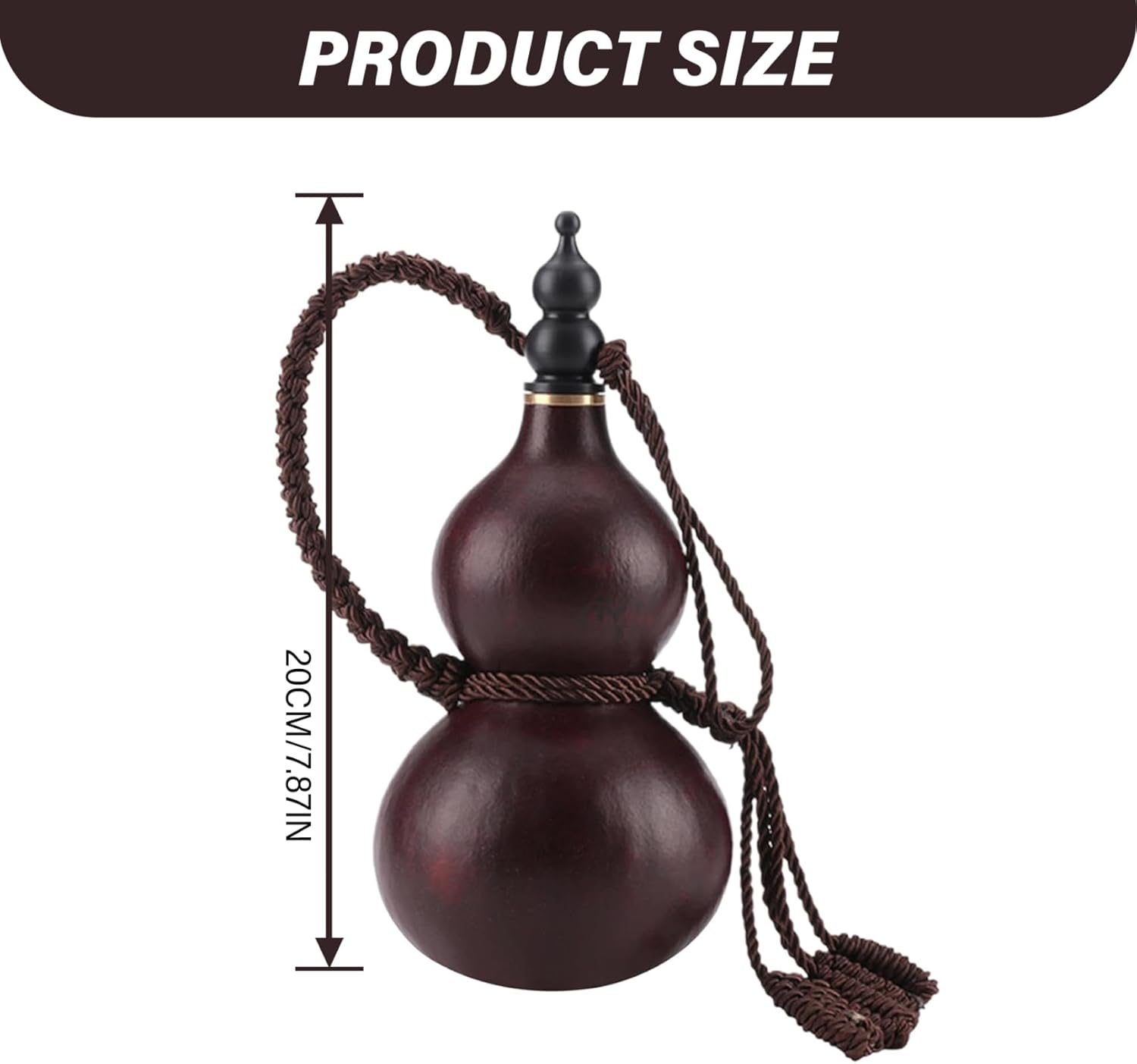 Gourd Bottle 500-750ml Retro Gourd Water Bottle Bee-waxed Leakproof Drinking with Roped Cap Portable Natural for Water Wine