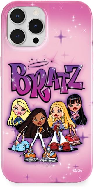 Velvet Caviar x Bratz Designed for iPhone 13 Pro Max Case for Women - Cute Protective Bratz Dolls Phone Cases - Compatible with MagSafe - Pink Airbrush Angelz