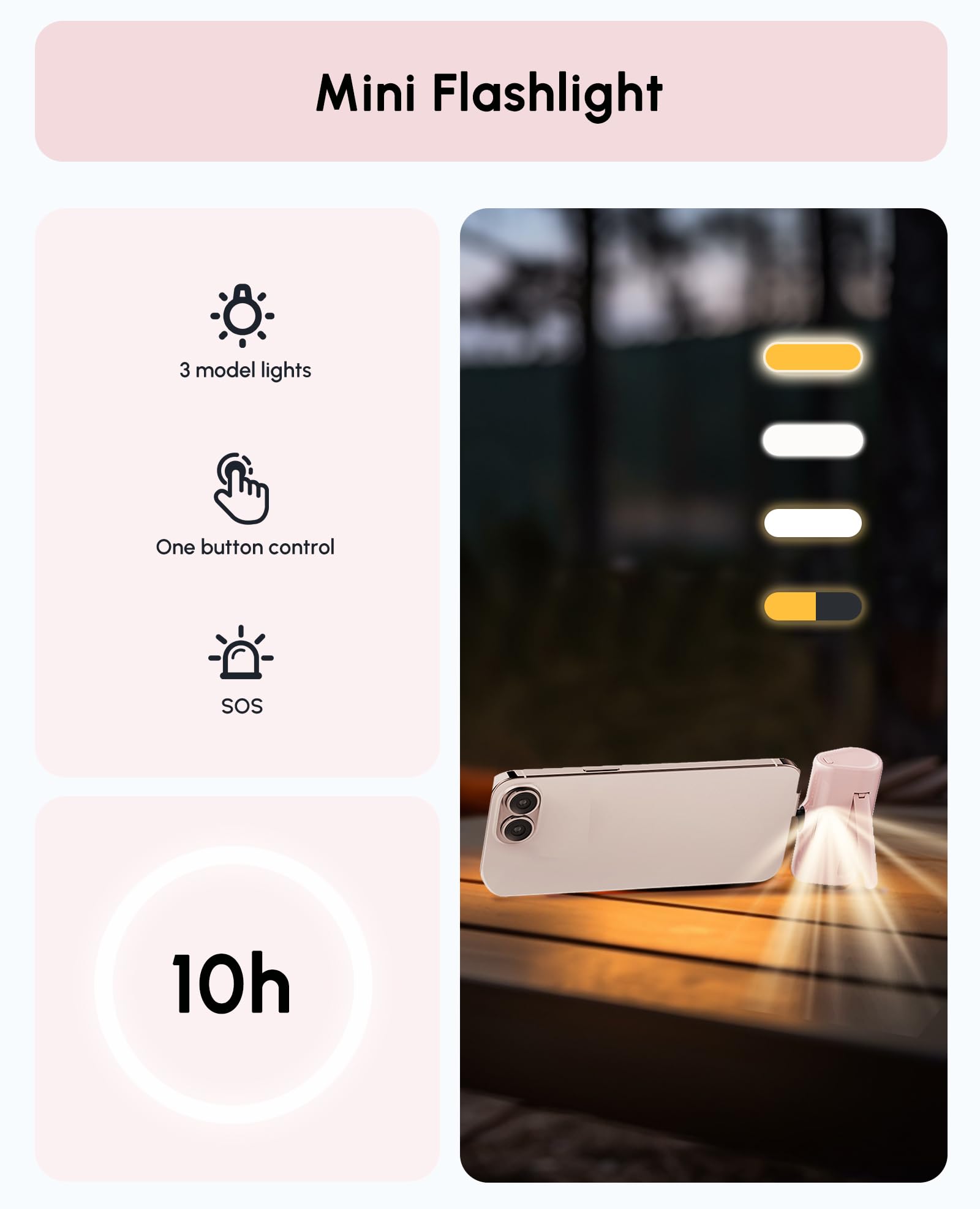 Caricabatterie portatile leggero USB C da 5000 mAh con cavalletto per iPhone 17, caricabatterie di tipo C con display digitale per iPhone 16/Samsung/telefoni Android, regalo rosa per i suoi telefoni