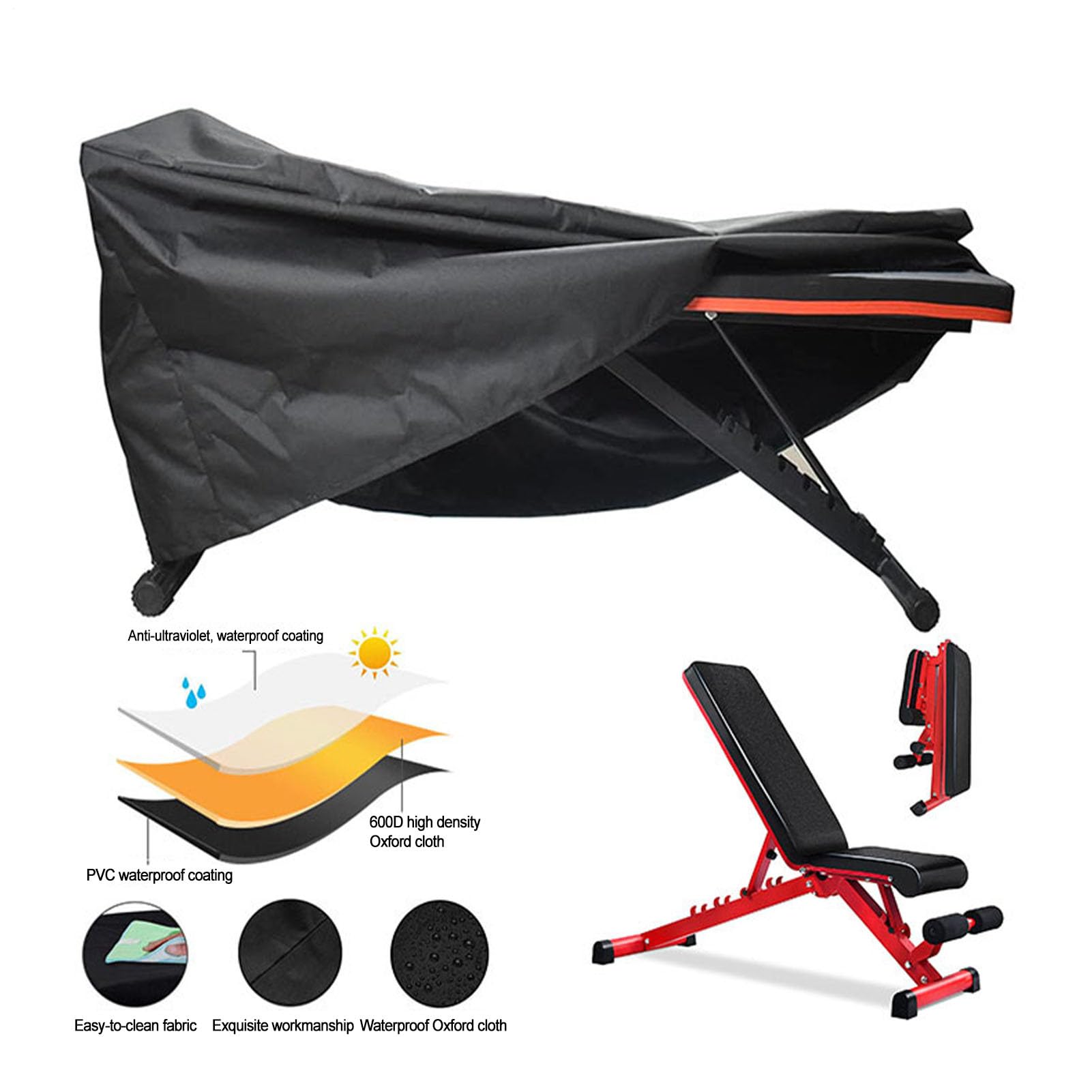Copertura per panca da palestra, Copertura per panca da allenamento | Protezione per per da palestra - impermeabile per attrezzatura da con coulisse per , tavola per add