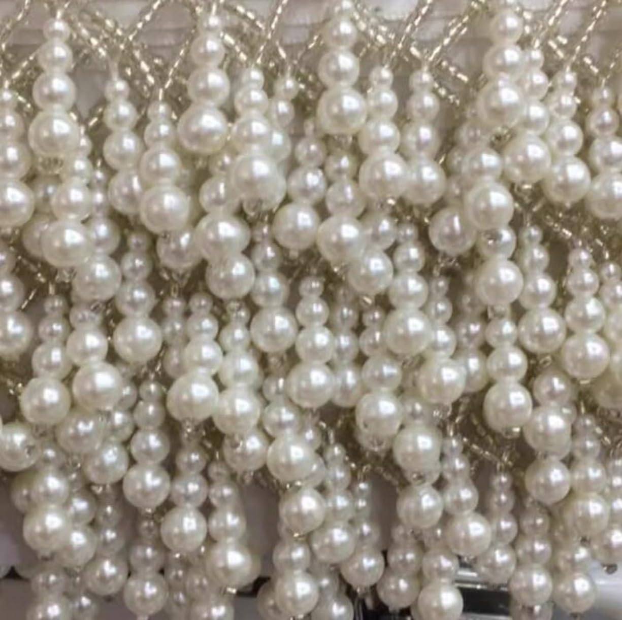 YJIUYUANQ (Pattern 2#) Pearl Bubble Bead Handmade DIY Lace Trim Ethnic Style Clothes Dress Curtain Tassel Fringe Accessories，10Yards