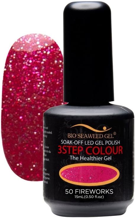 Bio SeaWeed Gel 3STEP COLOUR UV/LED Gel Polish 50 Fireworks 15ml